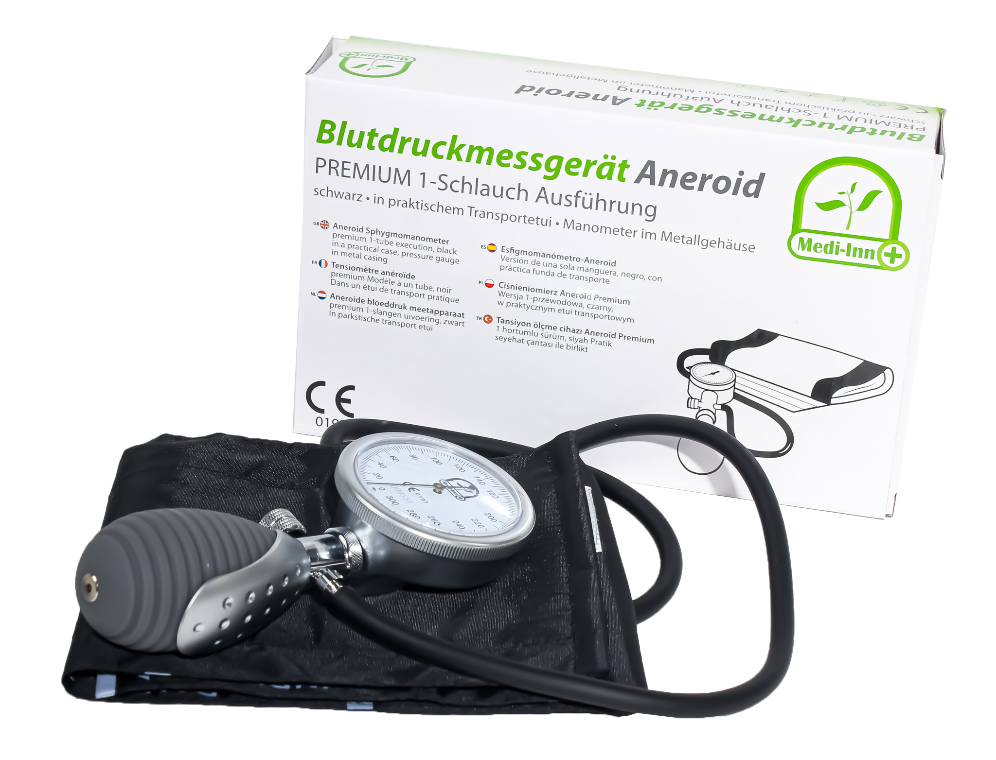 Blutdruckmessgerät Aneroid Premium, 1-Schlauch-System