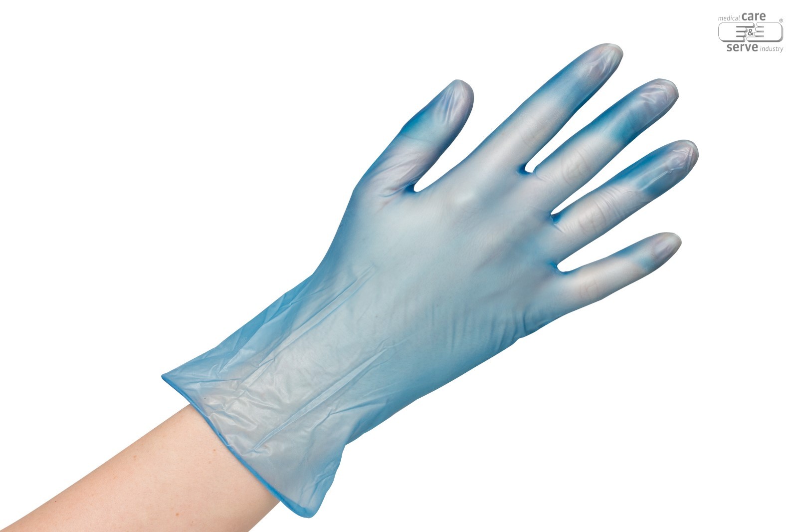 Handschuhe blau Vinyl 